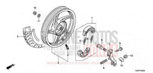 ROUE ARRIERE NSC50T2F de 2015